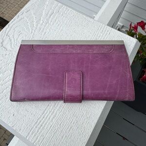 EUC HOBO I Elegant Purple Leather Clutch Wallet